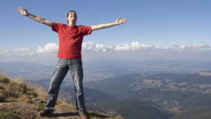 arms outstretched